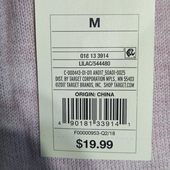 and a new day knitted pullover women's size M lilac rib decorated - Picture 7 of 13